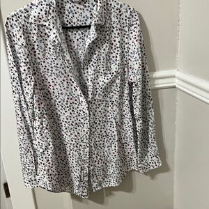 beachlunchlounge White and Black Leopard Print Blouse